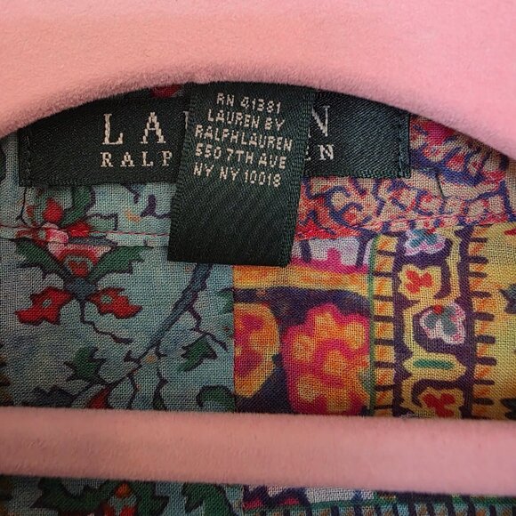 Lauren Ralph Lauren Paisley Print Ladies Blouse - Picture 4 of 4